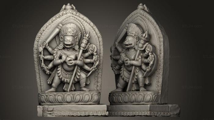 Скульптуры индийские (Нарсинья, STKI_0013) 3D модель для ЧПУ станка